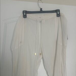 Ralph Lauren Black Label Cream Wide Leg Pants